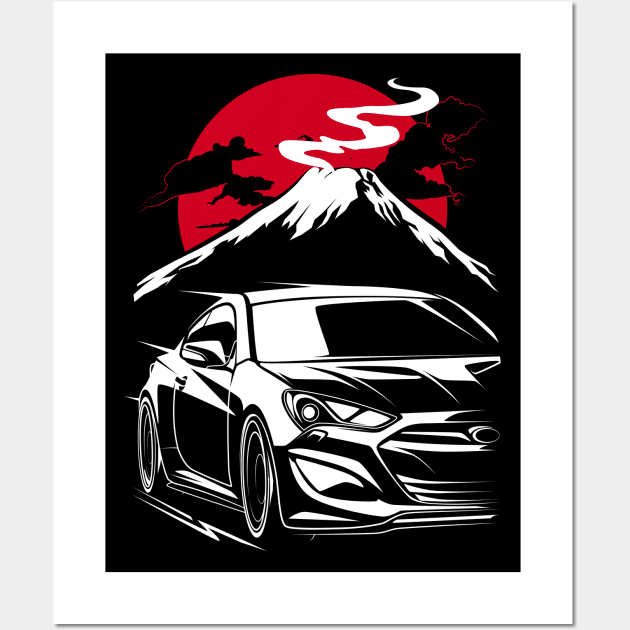 Hyundai Genesis Coupe Wall Art by JDM Boyz